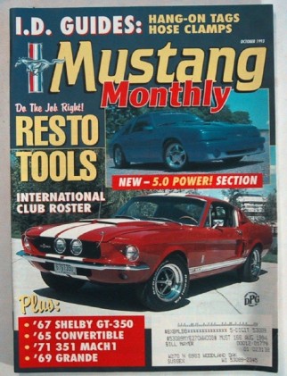 MUSTANG MONTHLY 1993 OCT - TAGS-LABELS-CLAMPS-TOOLS